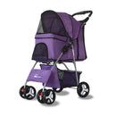 Foldable Pet Stroller Dog Detachable Cart with 4 Wheels