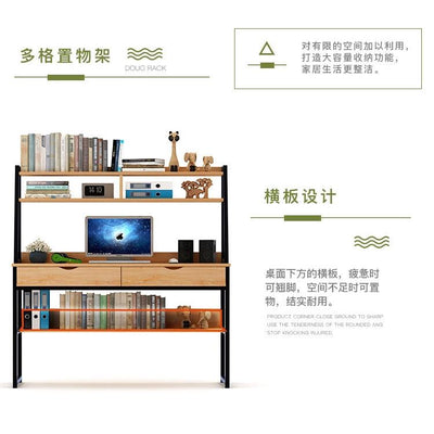 Computer Modern Office Simple Bookshelf Desk Combination Bedroom Small Table