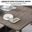 Foldable Dining Table And Chairs Solid Wood Belt Storage Multi-functional Table Set Retractable