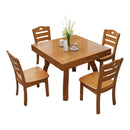 Solid Wood Dining Household Small Dual-use Telescopic Folding Square Round Table Simple Modern Space