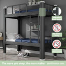 Double Decker Bed Stainless Steel Single Bed Frame High Load-bearing Installation Bunk Bed Free Bed