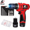 Kafwell 109 piece lithium electric drill pistol drill toolbox electric screwdriver tool set