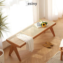 Desiny Rattan Chair Long Bench Northern Dining Chair Household Solid Wood Medieval Shoe Changing