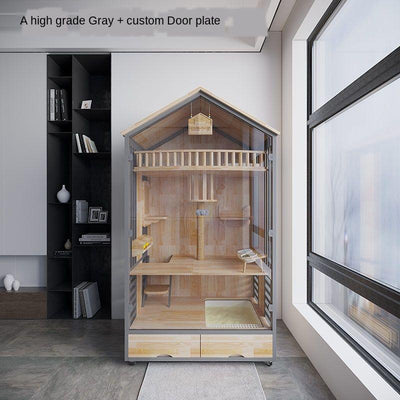 Cat Cage High-end Villa Solid Wood Luxury Three-storey