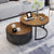 SENBIJU Small Coffee Table Nordic Side Table Round coffee table With Roller