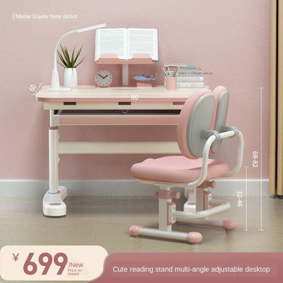 👍 Iguole Children's Learning Table Primary School Students' Writing Desk Chair Set Household