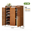 Rattan solid wood Shoe cabinet deodorant large capacity breathable Shoe rack with cabinet door