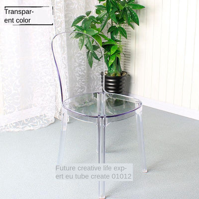 Transparent Chair European Acrylic Casual Creative Soft Bag Dining Chair Simple Personality Plastic