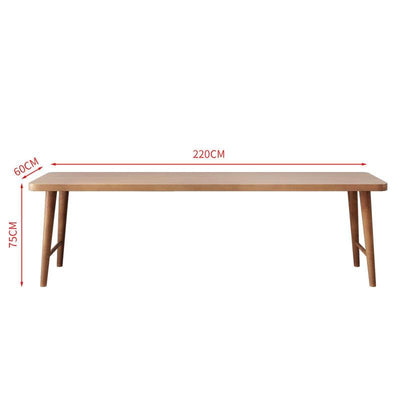 SENBIJU All Wood Bedroom Double Study Desk Nordic Word Wall Long Table Simple Household Solid