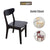 Solid Chair Nordic 2021 Wood Dining Home Restaurant Modern Minimalist Desk Back Stool Cafe Black