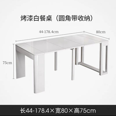 DF Dining Table Slate Foldable Extendable Dining Table Set Ultra-thin Rectangular Dining Table