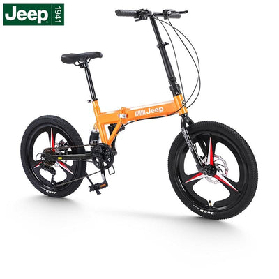 JEEP Foldable Bicycle 16 Inch 20 Inch Folding Bicycle 7 Speed Disc Brake Folding Mountain Bike