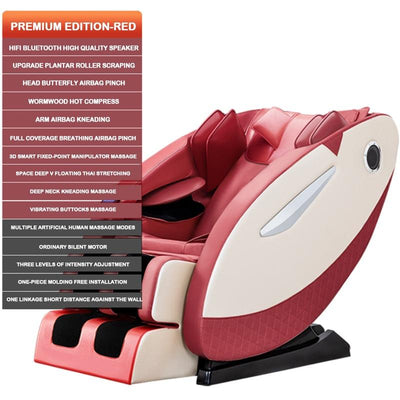 Mingrentang Massage Chair Fully Automatic Multifunctional 8D (Red)SL-200 150X97x74CM-1 Year Warranty