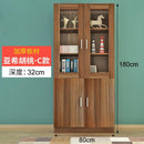 Bookcase Combination Simple Modern Living Room with Door Cabinet Glass Door Bookcase Economical