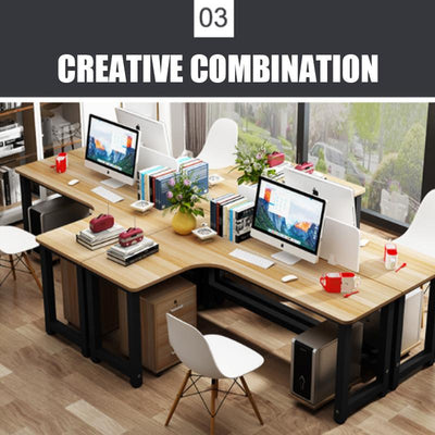 Computer table L-shaped desk space saving corner table solid wood writing desk study table