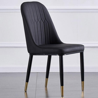 Nordic modern dining chair fashion waterproof dressing chair modern back chair PU leather dining