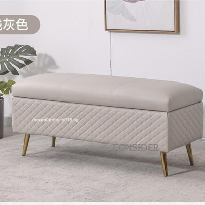 Pl Simple Storage Ottoman Sofa Stool Rectangle Shoes Changing Stool Clothing Store Storage Bench