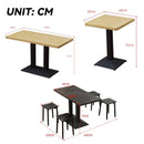 Fast Food Table And Chair Combination Restaurant Snack Catering Business Table Stool Milk Tea Shop