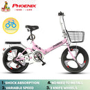 Phoenix🚴‍♀️Folding Bike Spot Road Bikes Ready Stockfolding Bicycles, Women''s Lightweight Portable