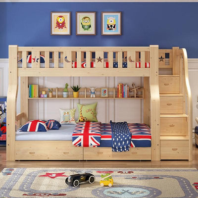 Package Installation Thick Solid Wood Children's Bed and Bunk Bed Bunk Bed Bunk Bed Mother and Child