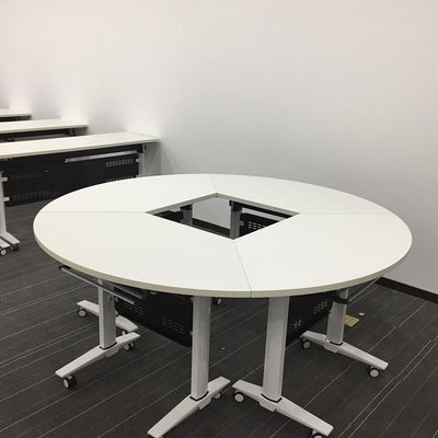 (MUWU) Folding Conference Table Training Table Movable Splicing Office Table Mechanism Conference