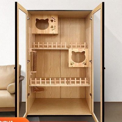 Cat Cage Solid Wood Cat Nest Cat Cage Villa Cat Cabinet Four Seasons General Apartment Luxury Cat