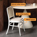 Rattan Chair White Dining Chair Solid Wood Study Chairs Dining Chair