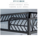 Y&u Wrought Iron Loft Bed Space Saving Iron Frame Bed Ladder Cabinet Single Double Bed Elevated Iron