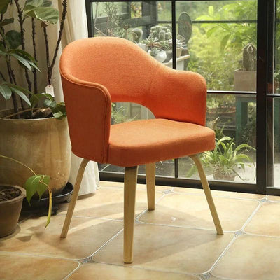 🔥Ready Stock🔥2020 Nordic Solid Wood Fabric Home Armrest Café Dining Table Chair Modern Minimalist