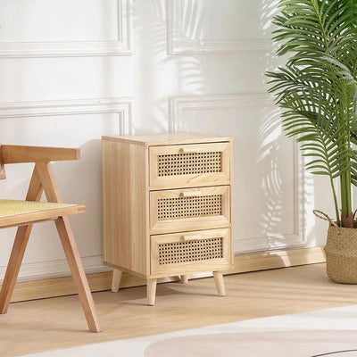 GC Storage Cabinet Solid Wood Rattan Cabinet Sideboard Modern Simple Living Room Wall Cabinet