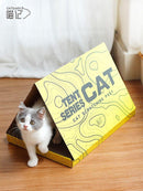 RUNPET Cat Scratch Board Pet Scratching Post Cat Scratcher Nest (Buses, Milk Carton, Board)