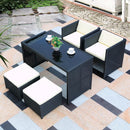 GC Outdoor Table And Chair Rattan Chair Combination Courtyard Leisure Balcony Terrace Garden Rattan