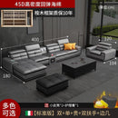 Italian Cowhide Sofa Modern Adjustable Usb Charging Comfortable L-shaped Sofa Set Russian Solid Wood