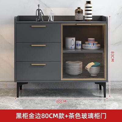 Pl Sideboard Kitchen Cabinet Cupboard Household Kitchen Storage Rack Locker Tea Cabinet Wine Cabinet