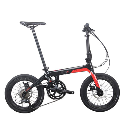 Java Foldable Bicycle X1 Carbon Fiber Car 16 inch 18 Variable Speed Oil Pressure Double Disc Brake