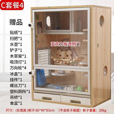 Byto 60cm Hamster Cage Large Space Hamster Villa Cage Washable Hamster Cage