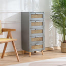 Koala Solid Wood Rattan Storage Cabinet Home Chest Of Drawers Bedroom Bedside Table Japanese Locker