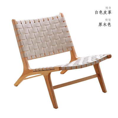 PINA 【Natural rattan】Lounge chair Rattan chair single person sofa chair Solid wood Rattan woven