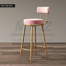 【🇸🇬 Ready Stock】Nordic Bar Modern High Chair Family Chair Backrest Iron Leg Bar stool