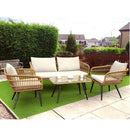 DF Outdoor 3 Seater Sofa Rattan Waterproof Set Balcony Courtyard Anticorrosive Furniture Rattan Sofa