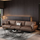 Sofa Nordic High 1/2/3/4seat Set Stretch Leather Sofa