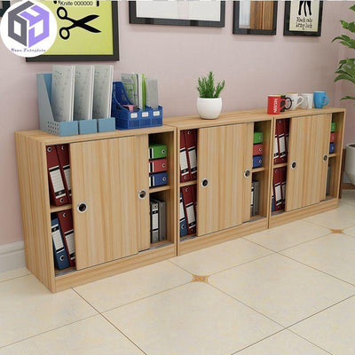 Custom Combination Bookcase Filing Cabinet Office Cabinet Push-pull Door Locker Wooden Panel Data