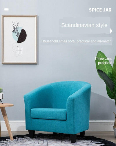 Modern Simple Single Chair Nordic Small Apartment Rental Bedroom Computer Internet Cafe Fabric Sofa