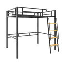 AUSITUR Loft Bed Space Saver Wrought Iron Loft Bed Duplex Second Floor Bed Frame