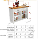 Mobile Kitchen Cabinet Solid Wood Set Multi-functional Simple Bar With Drawer Dinning Table