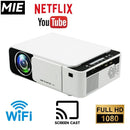 Home Projector T5/T6 Household Portable1080P LED Mini Projector HD Bluetooth WiFi Smart Android Home