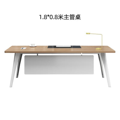 The boss's desk is simple and modern, new Chinese style office desk, single solid wood, big board,