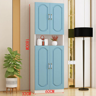 European Style Shoe Cabinet Multi Storey Large Capacity Storage Cabinet Wooden Household Balcony