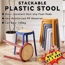 【Buy 3 Get 1 Free】Stackable Plastic Stool Minimalist Rattan Stool Living Room Thickened Round Stool