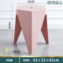 【BUY 3 GET 1 FREE】Stackable Small Stool Durable Solid Color Plastic Stool Thickened Dining Chair